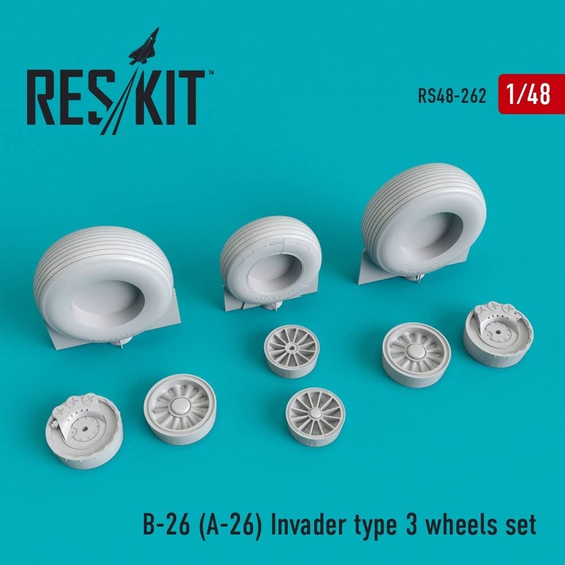 1/48 A-26 / B-26 Invader Wheelset "Type 3"