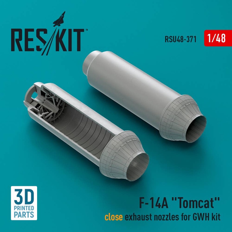 1/48 F-14A Tomcat close exhaust nozzles for GWH kit (3D Printed)