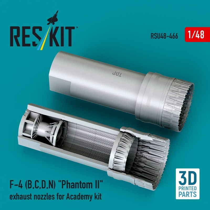 1/48 F-4 (B, C, D, N) Phantom II exhaust nozzles for Academy kit