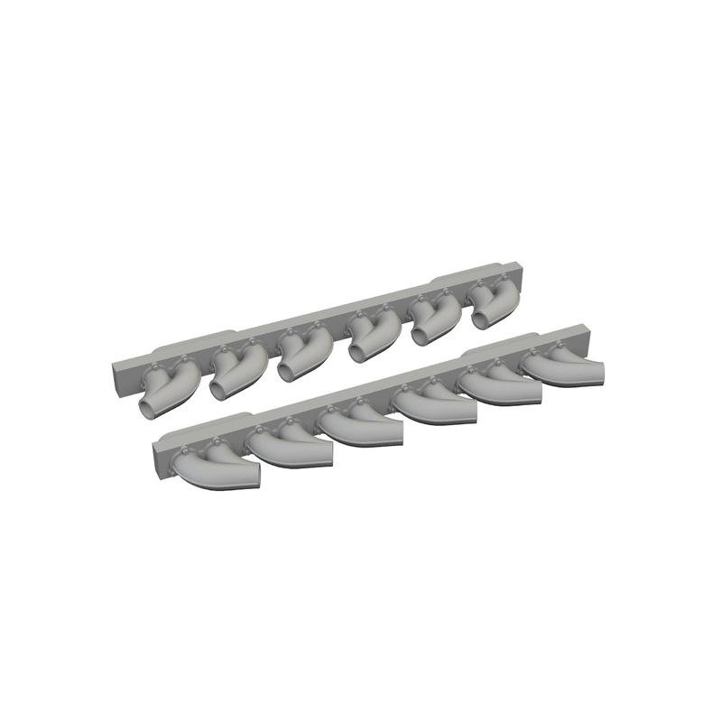 1/48 P-39 exhaust stacks rounded PRINT