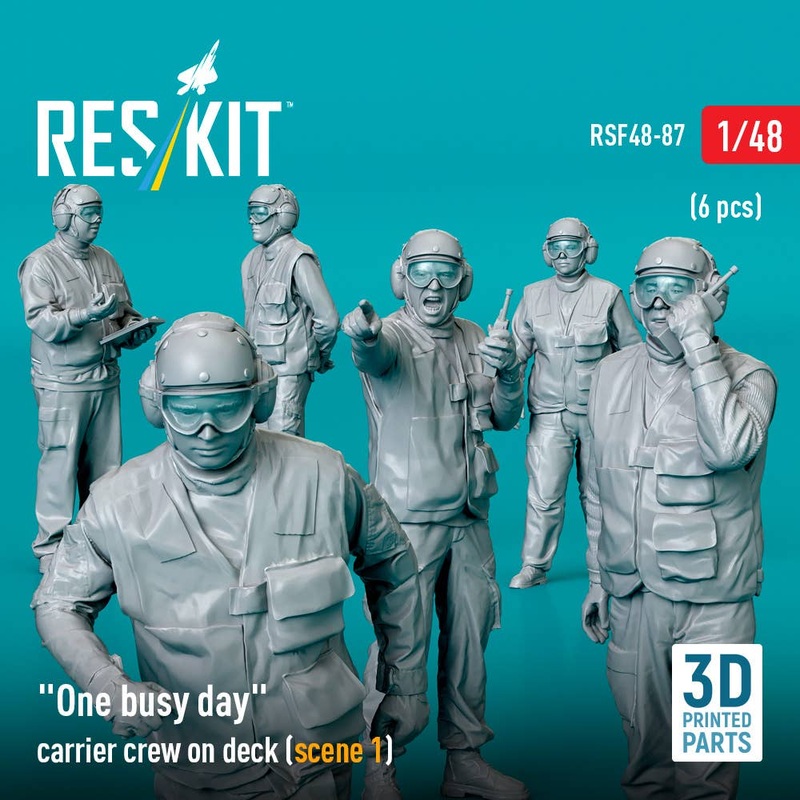 1/48 One busy day carrier crew on deck (scene 1) (6 pcs)