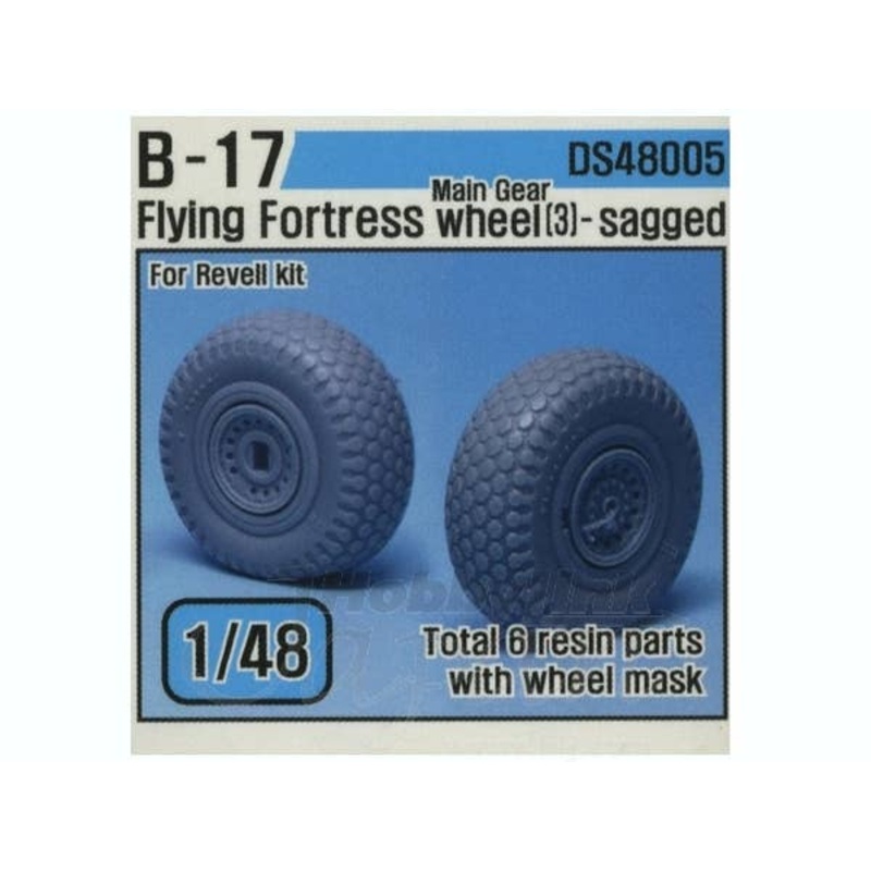 1/48 B-17F/G Flying Fortress Wheel Set #3 Sagged (for Revell)