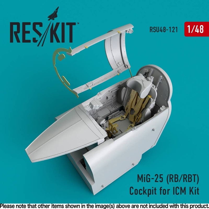 1/48 Mig-25 (Rb / Rbt) Cockpit Set (for Icm)