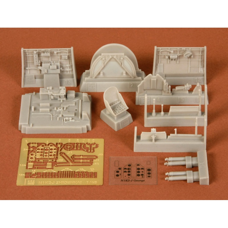 1/48 N1K2-J Shidenkai Cockpit Set (for Hasegawa)