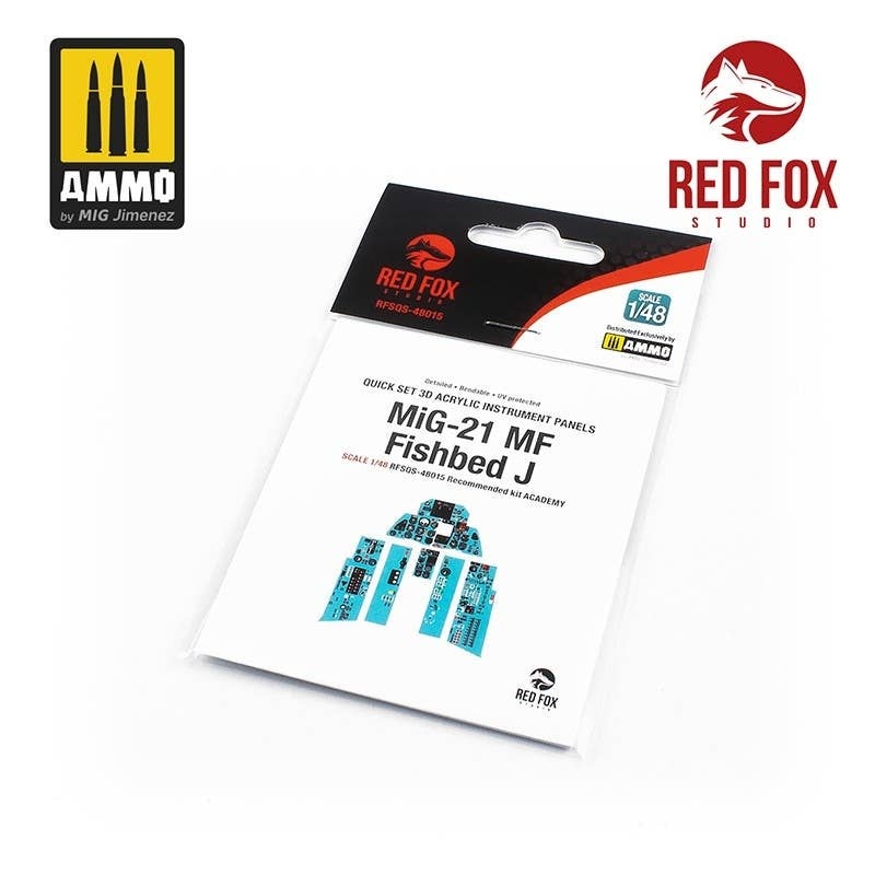 1/48 MiG-21MF Fishbed J 3D Acrylic Instrument Panel (for Academy)