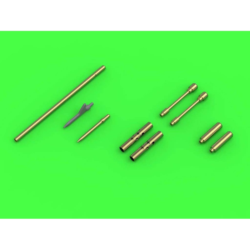 1/48 WWII American F4F-3 Wildcat Late Model .50 Caliber (12.7mm) Browning Machine Gun Barrel (With Circular Cooling Port) & Pitot Tube (2 Types)