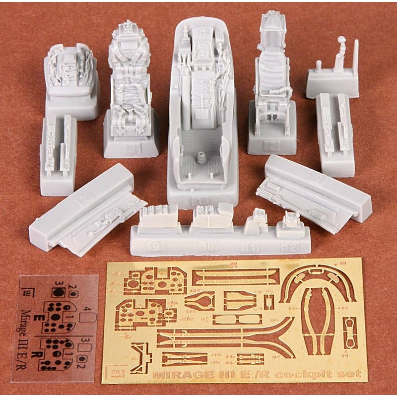 1/48 Mirage III E/R Cockpit Set (for Kinetic)