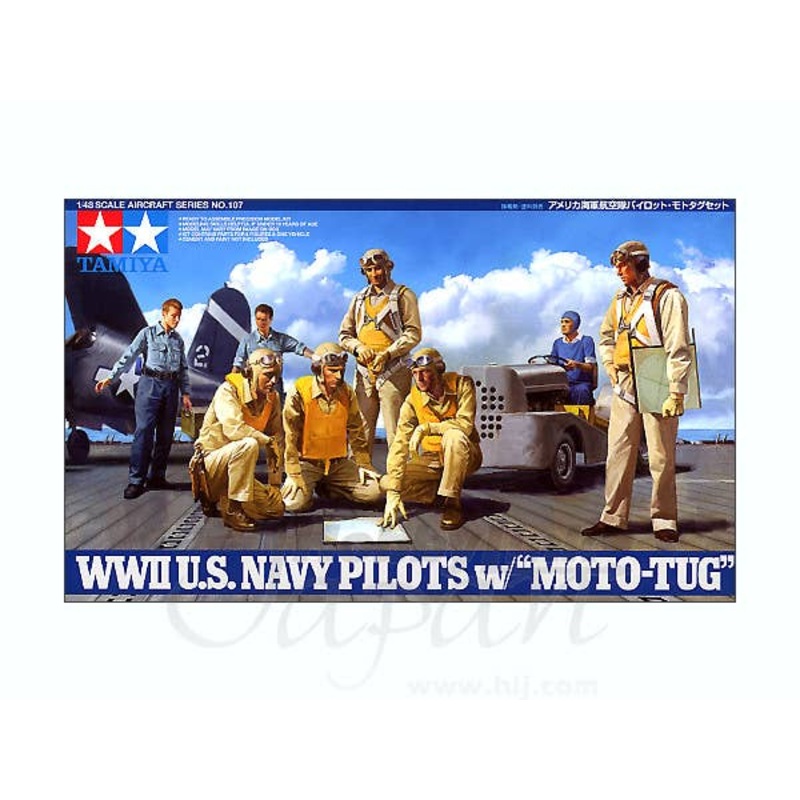 1/48 WWII US Navy Pilots w/"Moto-Tug"