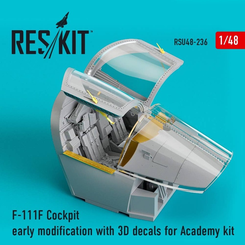 1/48 F-111F Cockpit early modification with 3D decals for Academy kit