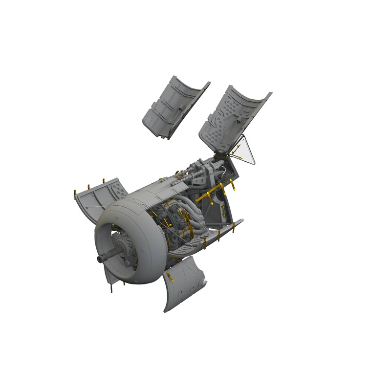 1/48 Fw 190A-6 engine (Eduard)