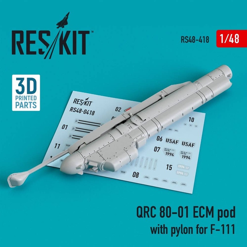 1/48 QRC 80-01 ECM pod with pylon for F-111 (3D printing)