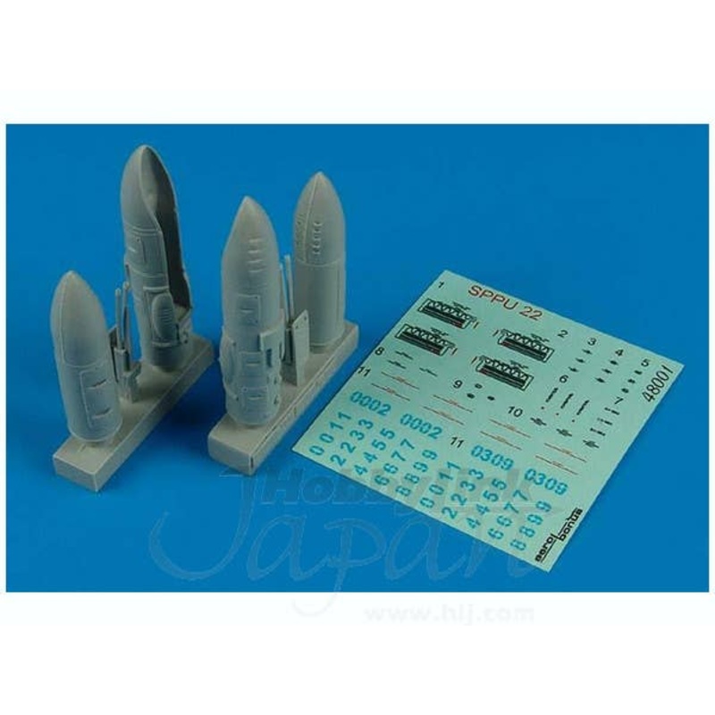 1/48 SPPU-22 Soviet 23mm Gun Pods (Su-17/22 Su-25 MiG-27)