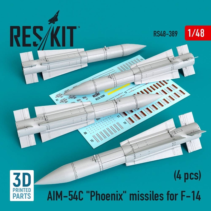 1/48 AIM-54C Phoenix missiles for F-14 (4pcs)