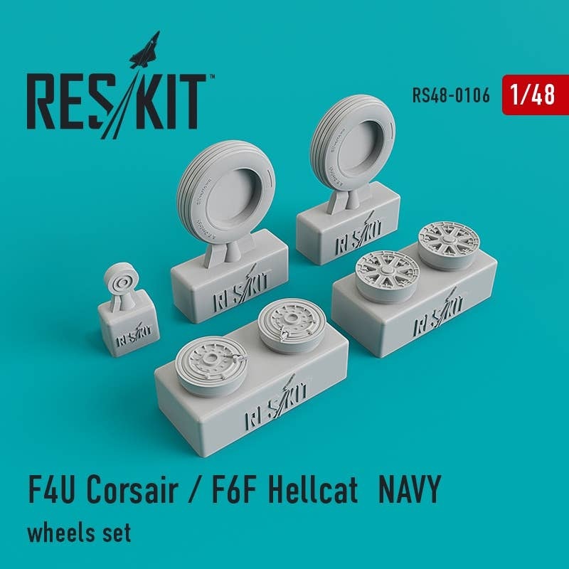 1/48 F4U Corsair/F6F Hellcat NAVY Wheels Set