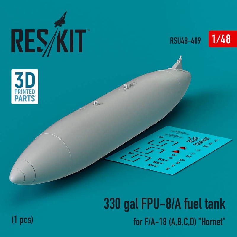 1/48 330 gallon FPU-8/A fuel tank for F/A-18 (A,B,C,D) Hornet (1 pcs) (3D Printed)