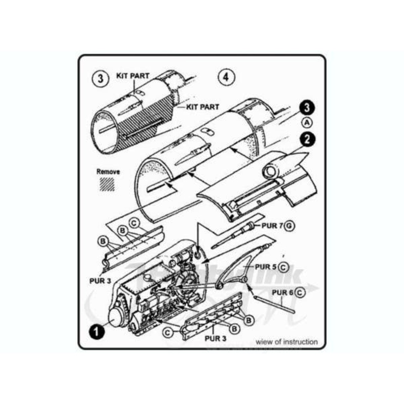 1/48 Dornier Do335 Engine Set for Tamiya