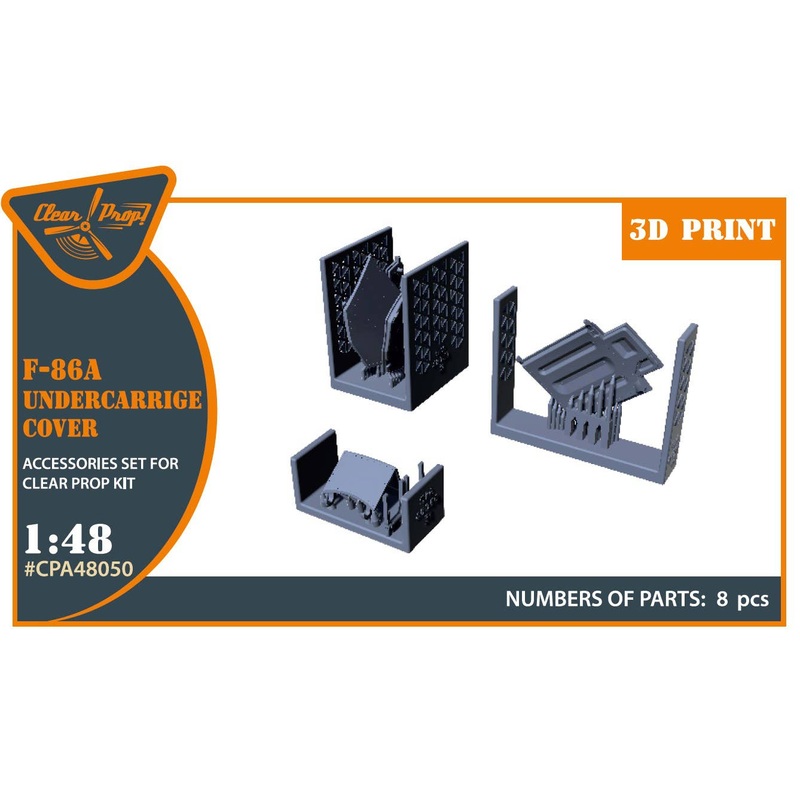1/48 F-86A  undercarriage covers for Clear Prop! Kits