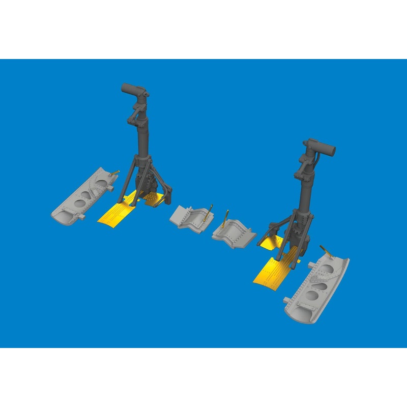 1/48 P-40E undercarriage legs PRINT (For Eduard)
