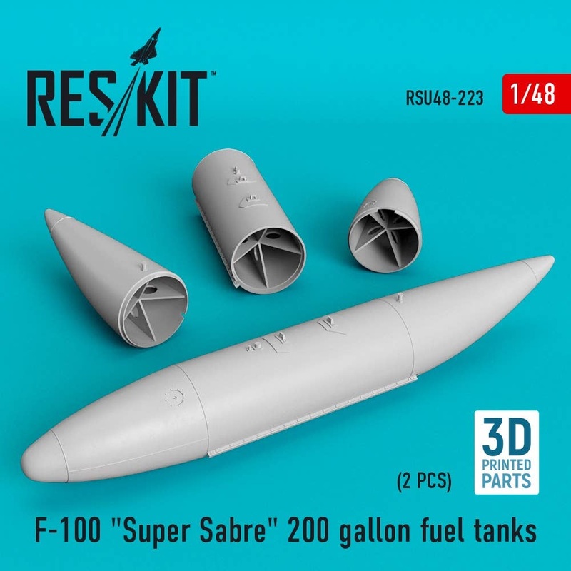 1/48 F-100 Super Sabre 200 gallon fuel tanks (3D Printing)