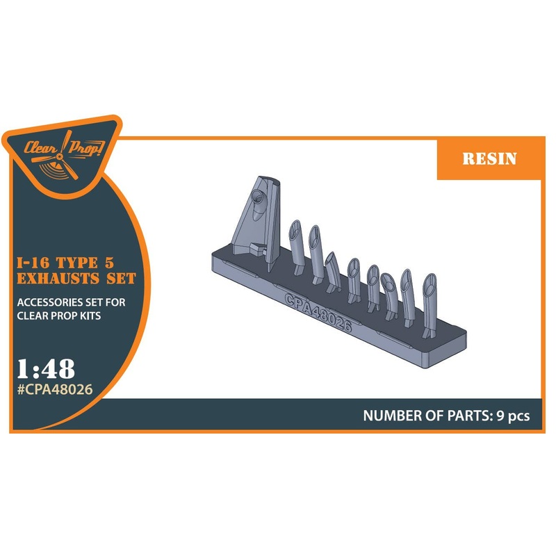 1/48 I-16 type 5 resin exhausts for CP kits