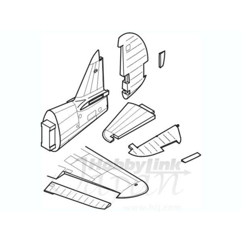 1/48 P-40E Warhawk Control Surfaces Set (for Hasegawa)