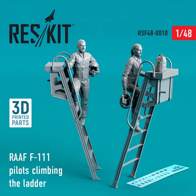 1/48 RAAF F-111 pilots climbing the ladder (2 pcs) (3D Printing)