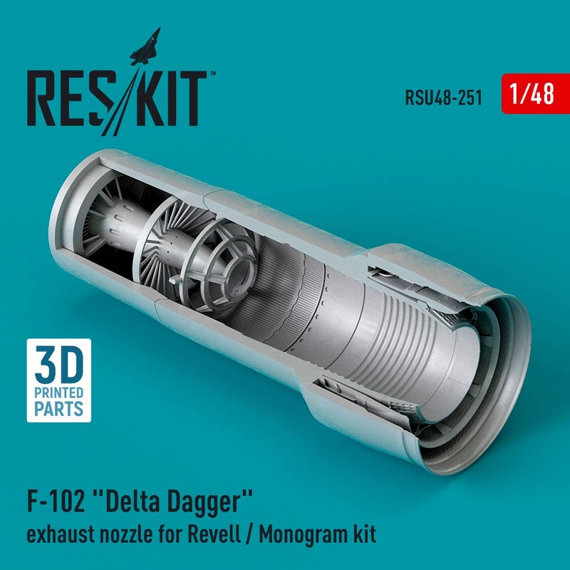 1/48 F-102 Delta Dagger exhaust nozzle for Revell / Monogram kit (3D Printed)