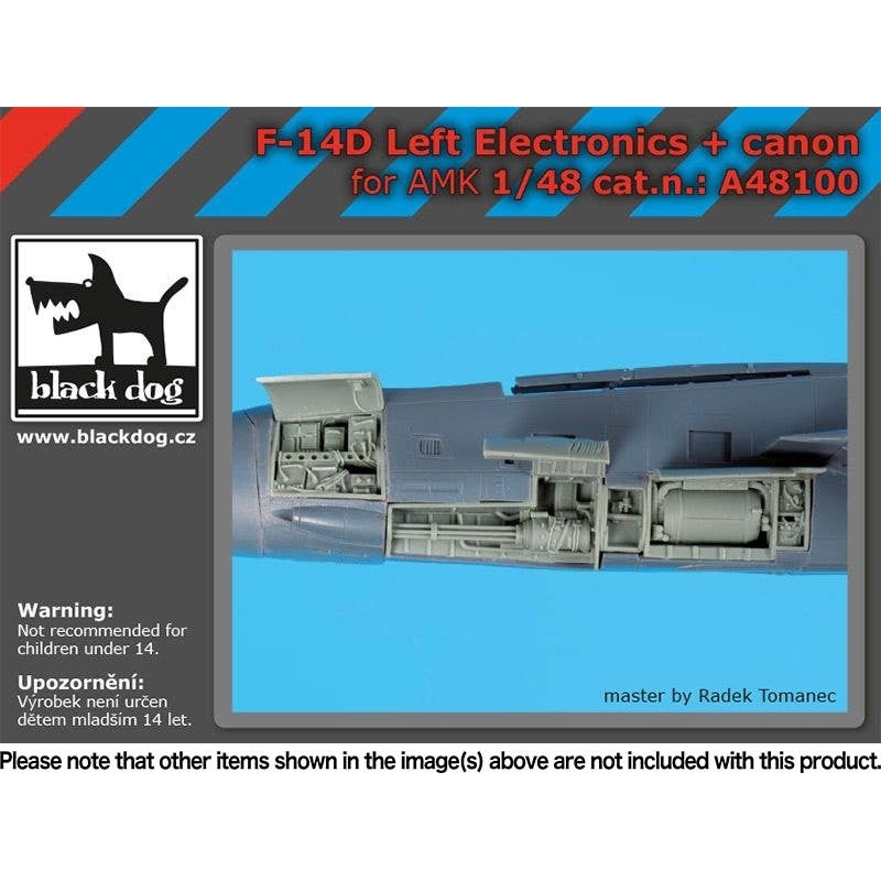 1/48 F-14D Tom Cat Electronics (Left) & Cannon (for AMK)