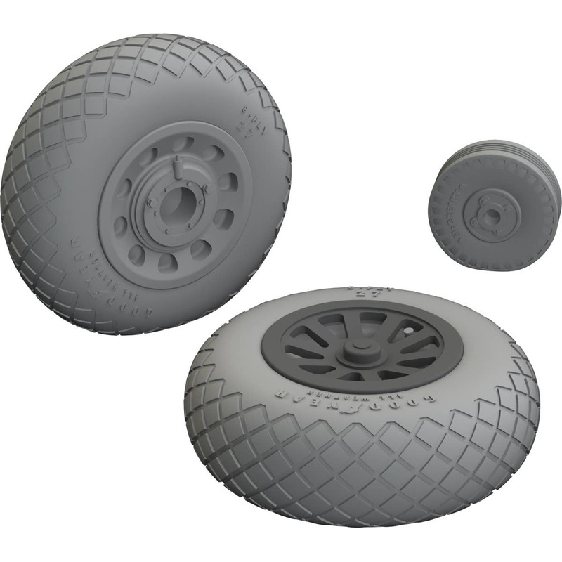 1/48 P-51B/C wheels diamond tread 2 Brassin (for EDUARD)