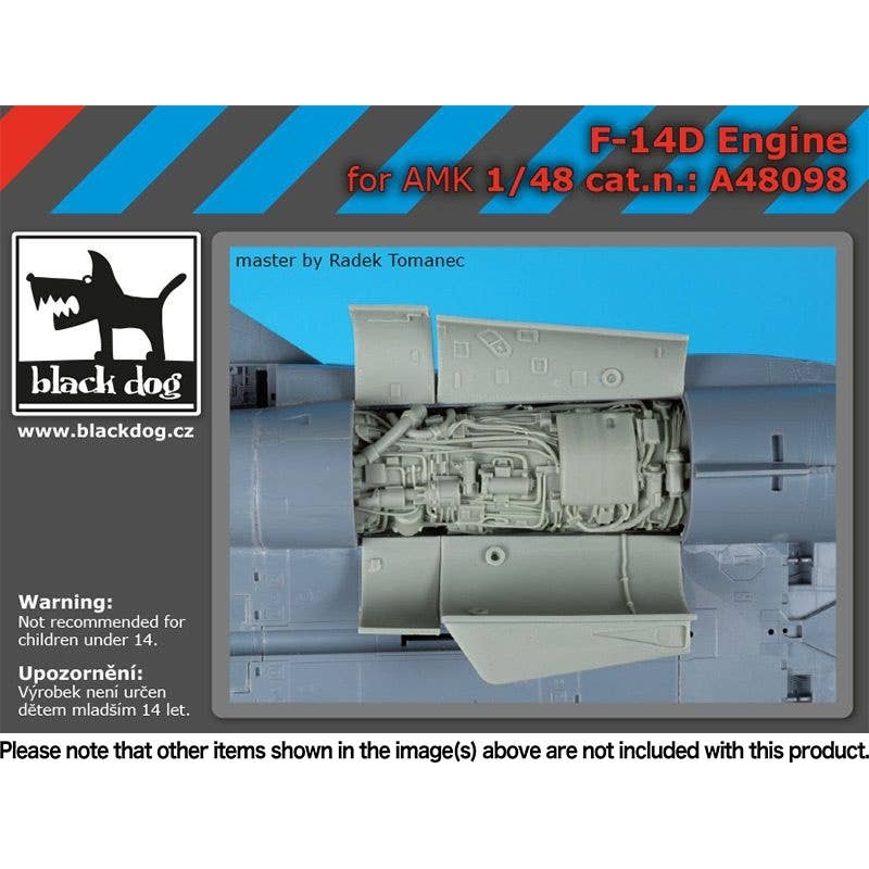 1/48 F-14D Tomcat Engine (Left) (for AMK)