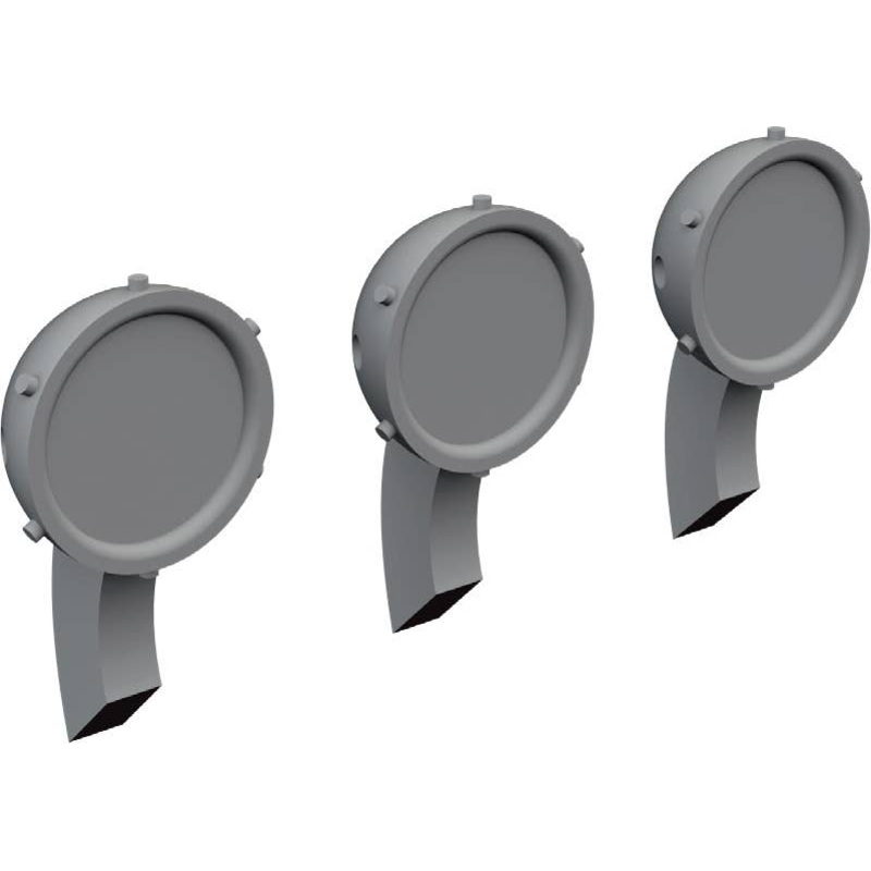 1/48 P-51D Rear View Mirrors (for Airfix)