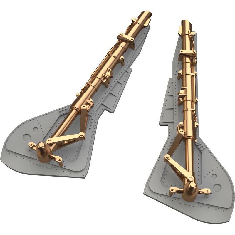 1/48 Fw 190A-7 undercarriage legs BRONZE (for EDUARD)