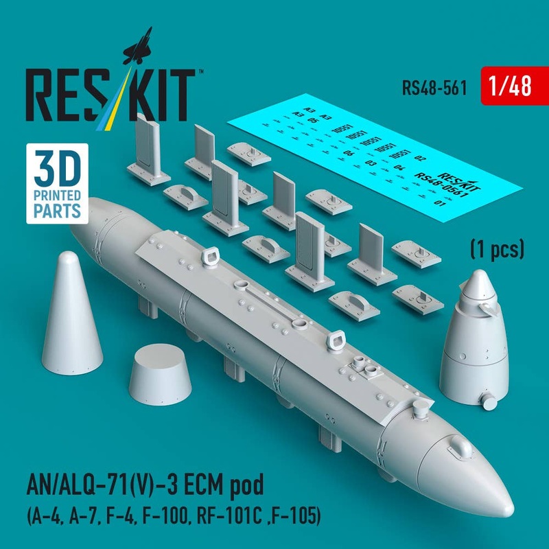 1/48 AN/ALQ-71(V)-3 ECM pod (1pcs) (3D Printed)