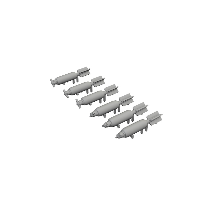 1/48 P-40 30lb frag bombs (6pcs) (Eduard)