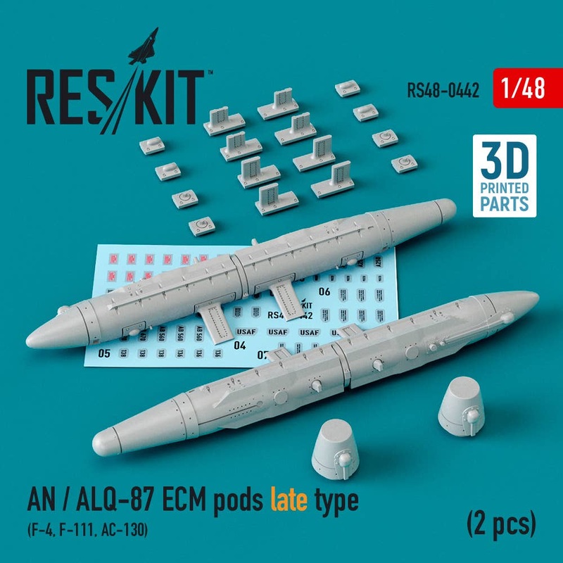 1/48 AN / ALQ-87 ECM pods late type (2 pcs) (F-4, F-111, AC-130) (3D Printing)
