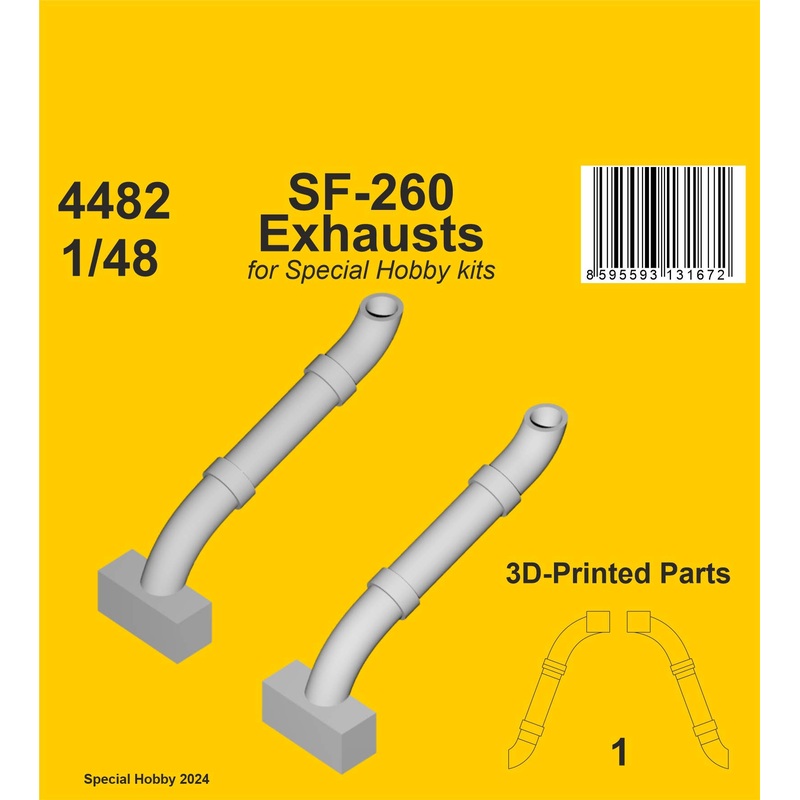 1/48 SF-260 Exhausts / for SH kits