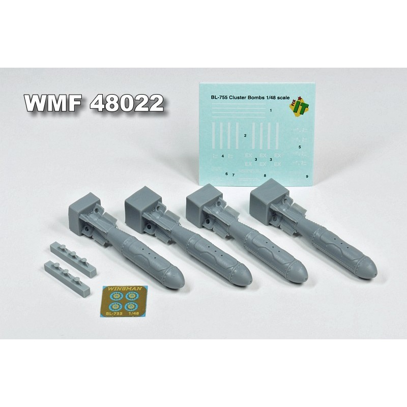 1/48 Huntington BL 755 Cluster Bomb Units (4pcs)