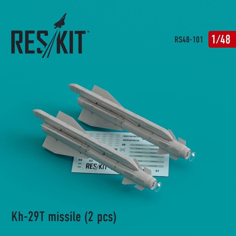 1/48 Kh-29T (AS-14B Kedge) Missile (2pcs) Su-17, Su-25,Su-24, Su-34, Su-30, Su-39, Mig-27, Yak-130, Mirage F.1