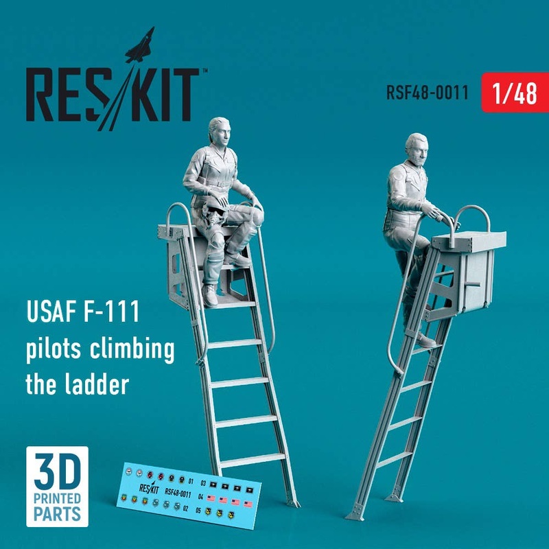 1/48 USAF F-111 pilots climbing the ladder (2 pcs) (3D Printing)