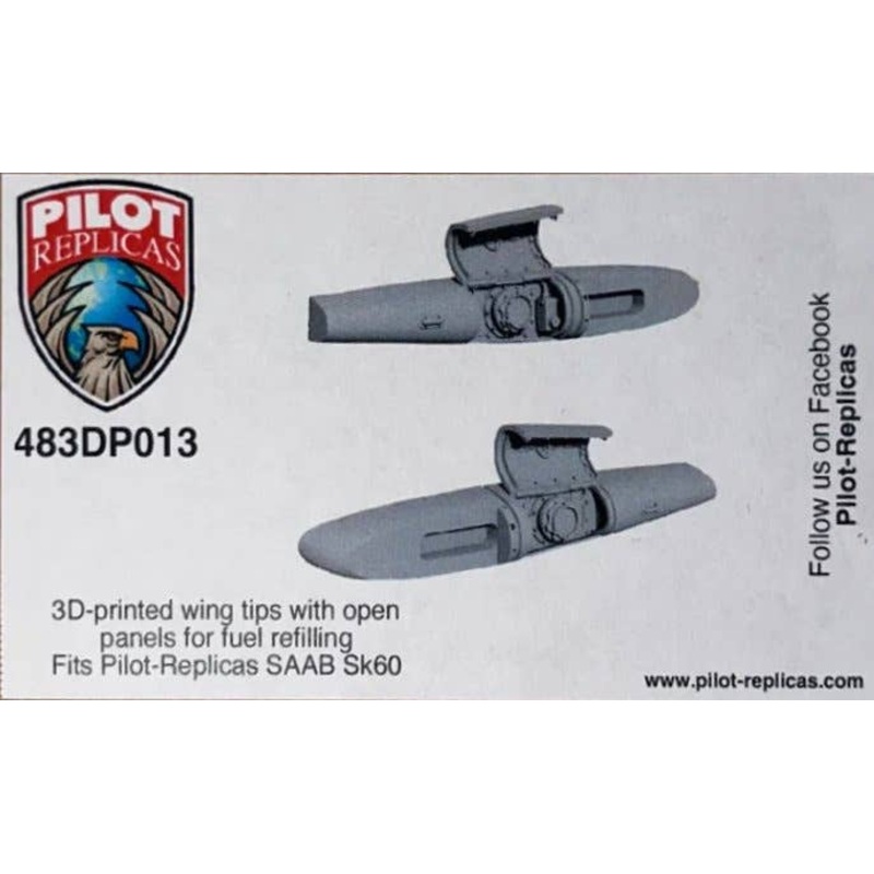 1/48 SAAB 105 / SK60 Wing tip with open hatch for refueling, Left & Right side