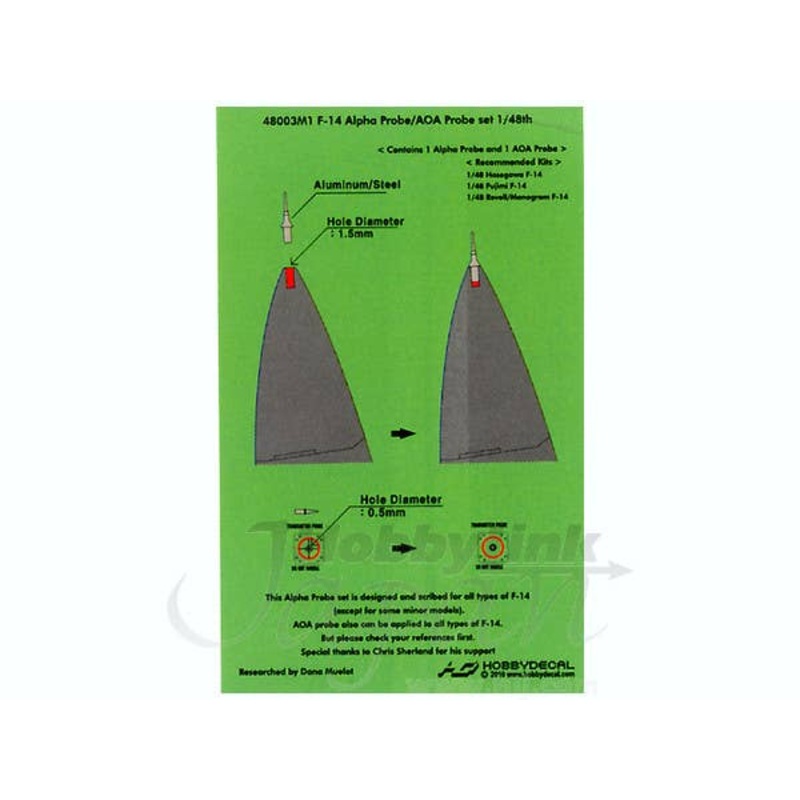 1/48 F-14 Alpha Probe / AOA Probe set
