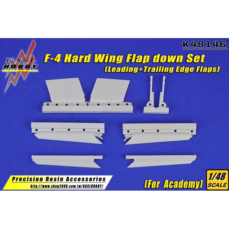 1/48 F-4 Hard Wing Flap down Set (Leading+Trailing Edge Flaps) (for Academy)