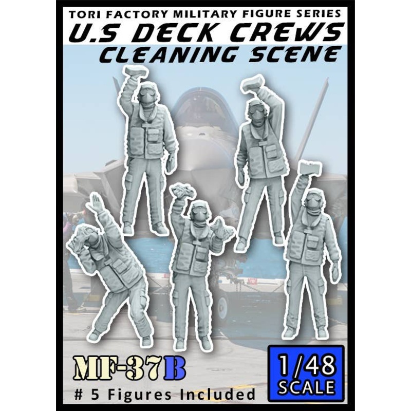 1/48 Modern U.S. Navy Aircraft Carrier Deck Worker Aircraft Cleaning