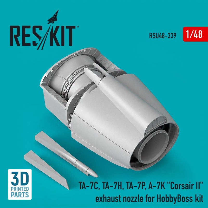 1/48 TA-7C, TA-7H, TA-7P, A-7K Corsair II exhaust nozzle for HobbyBoss kit (3D Printed)
