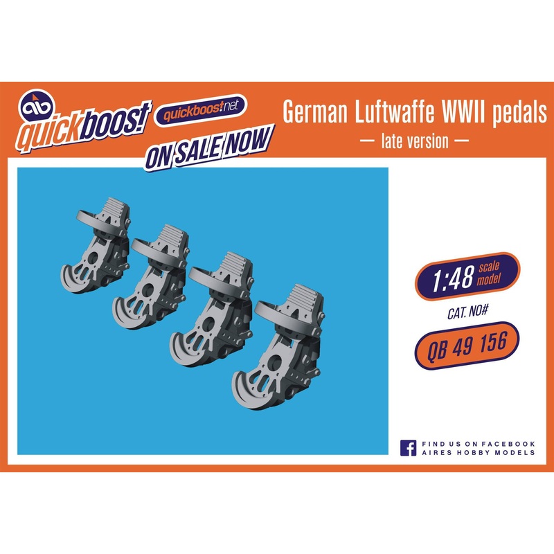 1/48 German Luftwaffe WWII rudder pedals - late v.