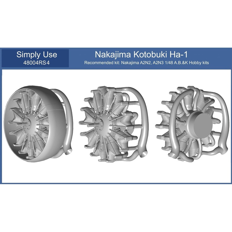 1/48 Nakajima Kotobuki Ha-1 Engine W/ Exhaust Type 4
