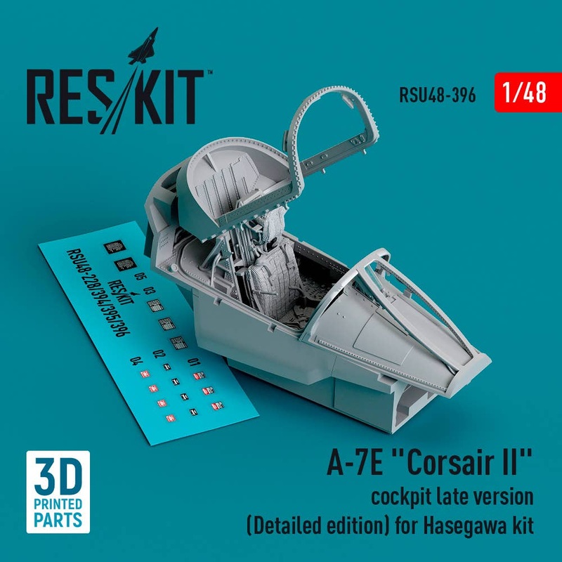 1/48 A-7E Corsair II cockpit late version (Detailed edition) for Hasegawa kit (3D Printed)