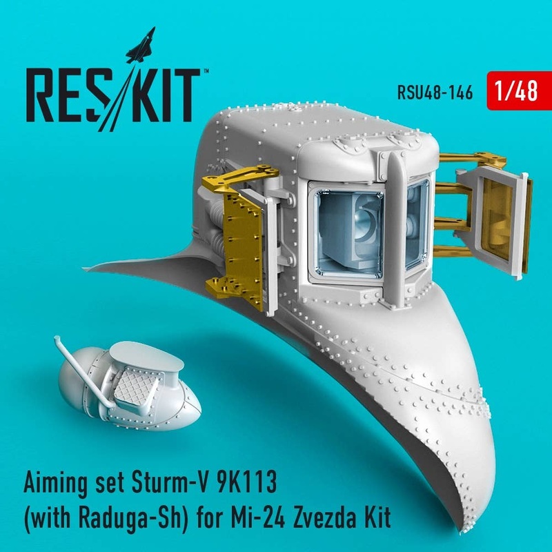 1/48 Aiming set Sturm-V 9K113 (with Raduga-Sh) for Mi-24 Zvezda Kit