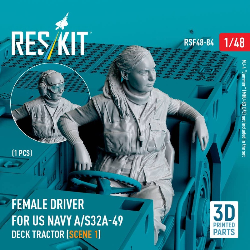 1/48 Female driver for US NAVY A/S32A-49 Deck Tractor (scene 1)