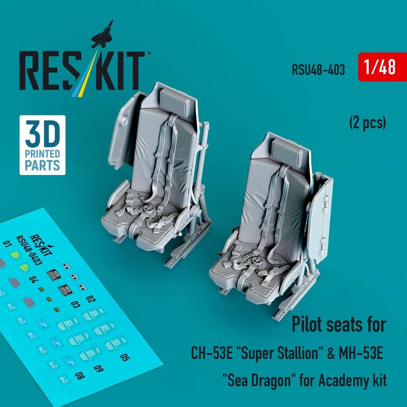 1/48 Pilot seats for CH-53E Super Stallion & MH-53E Sea Dragon for Academy kit (2 pcs)